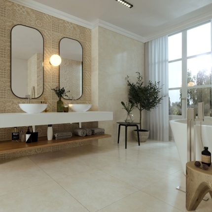 بلاط جدران 30×90×1.0 سم - بيج فاتح