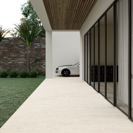 بلاط أرضيات خارجي 40×80×1.4 سم - بيج فاتح