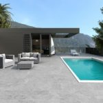 ⁦بلاط أرضيات خارجي 40×80×1.4 سم - رمادي⁩ - الصورة ⁦3⁩