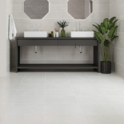 بلاط أرضيات 40×40×1.0 سم - رمادي فاتح