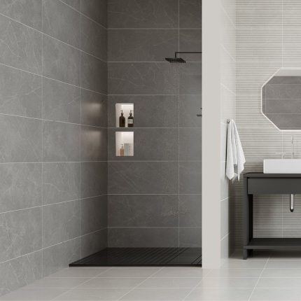 بلاط جدران 40×80×1.0سم - رمادي