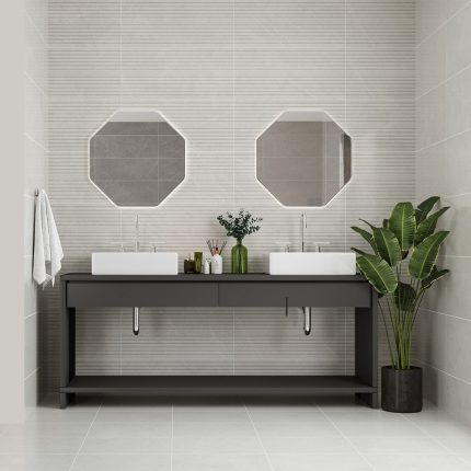 بلاط جدران 40×80×1.0سم - رمادي فاتح