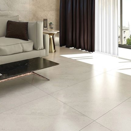 بلاط جدران/ أرضيات بورسلان 60×120×1.0 سم - رمادي فاتح رخامي