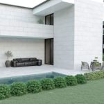 ⁦بلاط أرضيات / واجهات بورسلان 40×80×2.0 سم - رمادي  فاتح⁩ - الصورة ⁦3⁩