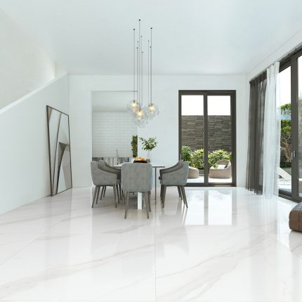 بلاط أرضيات بورسلان 120×120×1.0 سم - رمادي فاتح