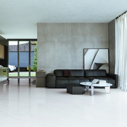 بلاط أرضيات بورسلان 120×120×1.0 سم - رمادي فاتح