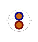 ⁦بحرة - سلك كهربائي نحاس مرن - المواصفات البريطانية - NYA - مقاس 10 مم - خطين - أبيض - 300/500 فولت - 91.44 متر⁩ - الصورة ⁦2⁩