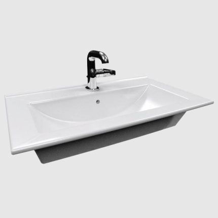 حوض مغسلة 80 سم فوق الرف - بدور 8000