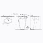 ⁦حوض مغسلة عامودي - سبارك⁩ - الصورة ⁦2⁩