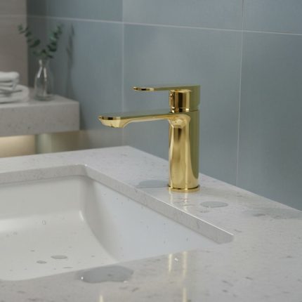 خلاط مغسلة سكانو - ذهبي