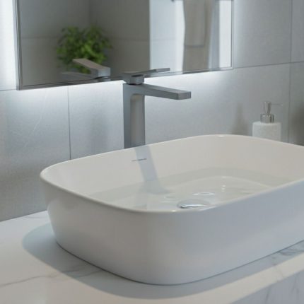 خلاط مغسلة كونزا أوركس 25 سم - رمادي مطفي