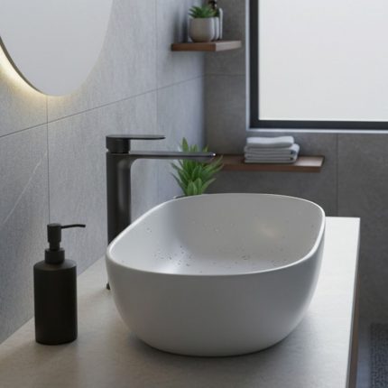 خلاط مغسلة سكانو أوركس 25 سم - رمادي معدني