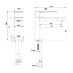 ⁦خلاط مغسلة سكانو - كروم⁩ - الصورة ⁦4⁩