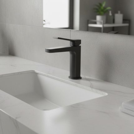 خلاط مغسلة كونزا أوركس - أسود مطفي