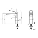 ⁦خلاط مغسلة كونزا أوركس - أسود مطفي⁩ - الصورة ⁦2⁩