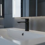 خلاط مغسلة سكانو - أسود مطفي