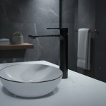 خلاط مغسلة سكانو أوركس 25 سم - أسود مطفي