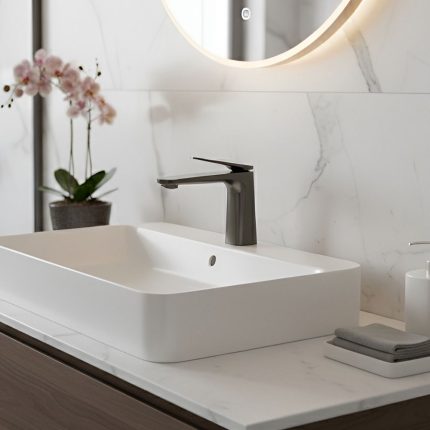 خلاط مغسلة أورتا - رمادي معدني