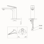 ⁦خلاط مغسلة أورتا - رمادي معدني⁩ - الصورة ⁦3⁩