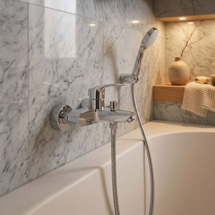 خلاط حوض استحمام يورو سمارت - كروم