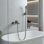 طقم خلاط حوض استحمام كونزا أوركس - رمادي مطفي