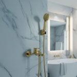 طقم خلاط حوض استحمام سكانو أوركس - ذهبي