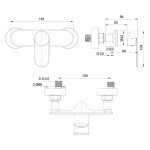 ⁦خلاط دش استحمام سكانو أوركس - كروم⁩ - الصورة ⁦3⁩
