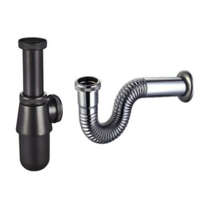 هراب مغسلة 1 1/4" دائري أسود مطفي - الخزف السعودي