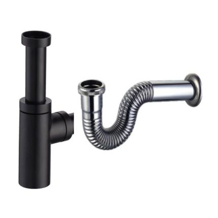 هراب مغسلة 1 1/4" دائري أسود مطفي - الخزف السعودي