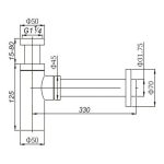⁦هراب مغسلة 1 1/4" كروم دائري رمادي - الخزف السعودي⁩ - الصورة ⁦2⁩