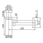 ⁦هراب مغسلة 1 1/4" مربع رمادي - الخزف السعودي⁩ - الصورة ⁦2⁩