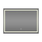 ⁦مرآة حمام مستطيلة مع إضاءة ليد 80×60 سم - (TC-813)⁩ - الصورة ⁦3⁩