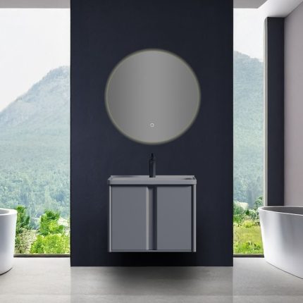 مرآة حمام دائرية مع إضاءة ليد 60×60 سم - (TC-803)