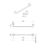 ⁦مجموعة اكسسوارات الحمام (6 قطع) - كروم⁩ - الصورة ⁦8⁩