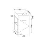 ⁦خزانة حمام معلقة - سترين⁩ - الصورة ⁦3⁩
