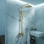 طقم دش استحمام سكانو أوركس - ذهبي