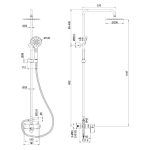 ⁦طقم دش استحمام سكانو أوركس - ذهبي⁩ - الصورة ⁦2⁩