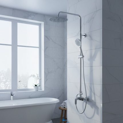 طقم دش استحمام سكانو أوركس - كروم