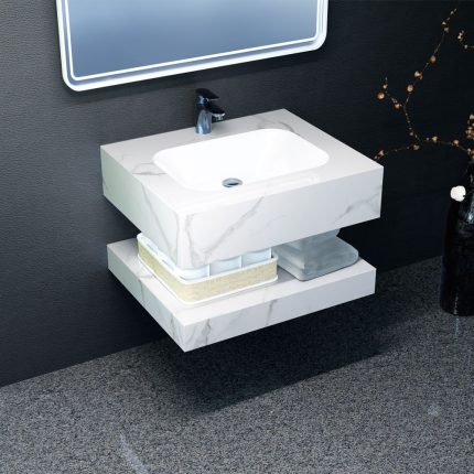 مغسلة معلقة مع رف بورسلان - Art#A31-60