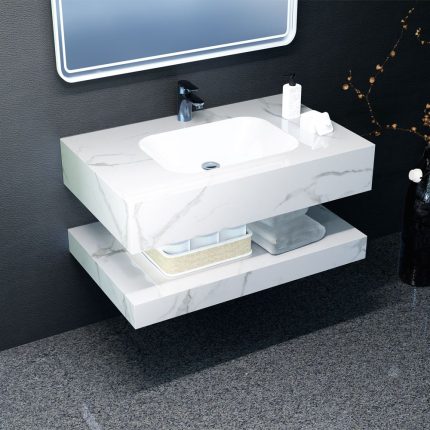 مغسلة معلقة مع رف بورسلان - Art#A31-80