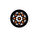 بحرة - كيبل XLPE نحاس - 9 خطوط - مقاس 2.5 مم - أسود - 600/1000 فولت