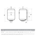 ⁦سخان مياه كهربائي   30 لتر  عمودي⁩ - الصورة ⁦2⁩