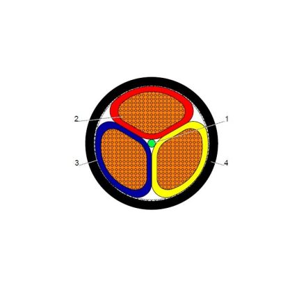 بحرة - كيبل XLPE نحاس - 3 خطوط - مقاس 70 مم - أسود - 600/1000 فولت