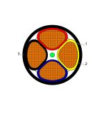⁦بحرة - كيبل XLPE نحاس - 4 خطوط - مقاس 240 مم - أسود - 600/1000 فولت⁩ - الصورة ⁦2⁩
