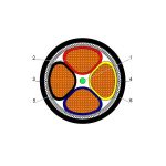 بحرة - كيبل XLPE نحاس - 4 خطوط - مقاس 120 مم - مسلح STA - أسود - 600/1000 فولت