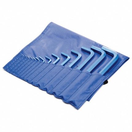 طقم مفاتيح إلينكي، من الفولاذ، حرف L، متري، طويل، عدد 15 قطعة، مع كيس