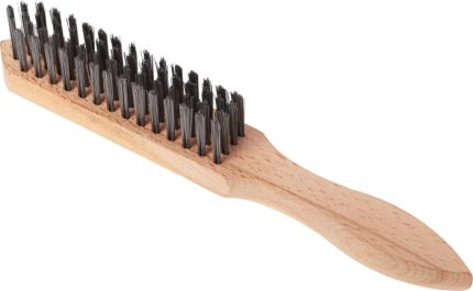 فرشاة للحام استانلس, يد خشب, 4 صفوف