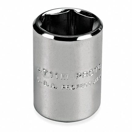 حبة سوكيت، حجم قاعدة التثبيت 1/4 بوصة، مقاس 6 مم، 6 نقطة، فولاذ، عمق عادي ، طبقة خارجية من الكروم
