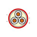 بحرة - كيبل XLPE نحاس- 3 خطوط - مقاس 50 مم - مسلح STA - جهد متوسط 15KV