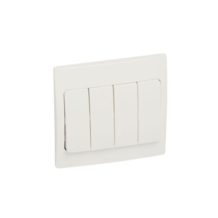 ليجراند - مفتاح رباعي ماليا - خطين - 10 أمبير - 250 فولت - أبيض